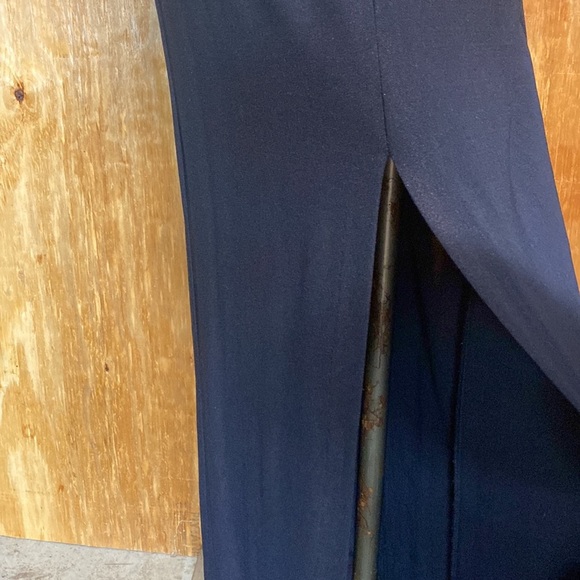 ROBERTA BLACK EVENING GOWN SHEER SIZE SMALL FRONT SPLIT VTG 80’s - Picture 5 of 6